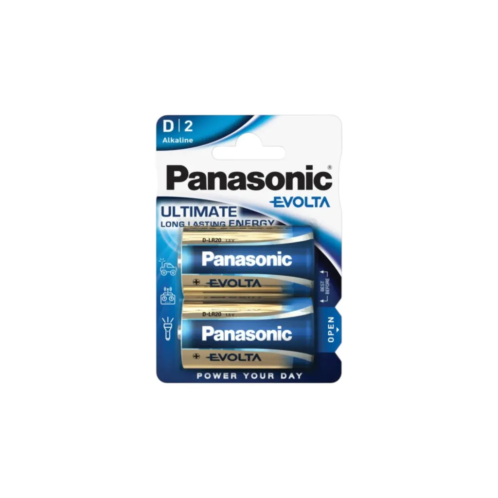 [5034] Panasonic Mono D, LR20, LR20EGE/2BP, EVOLTA