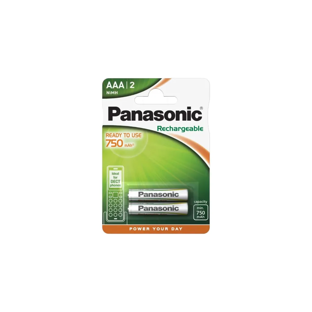 Panasonic Micro AAA, 750mAh, DECT Phone 2er Blister