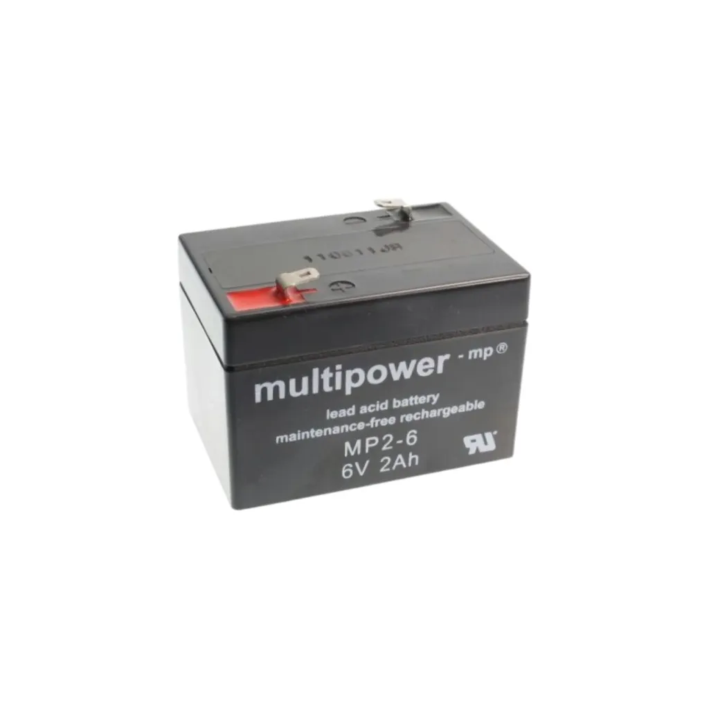 Multipower AGM Bleiakku, 6V, 2Ah, 4,8mm, MP2-6