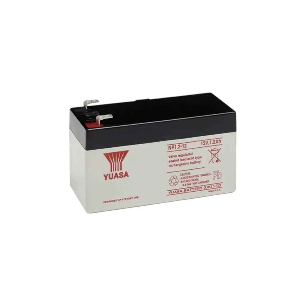 Yuasa AGM Bleiakku, 12V, 1,2Ah, 4,8mm, NP1.2-12