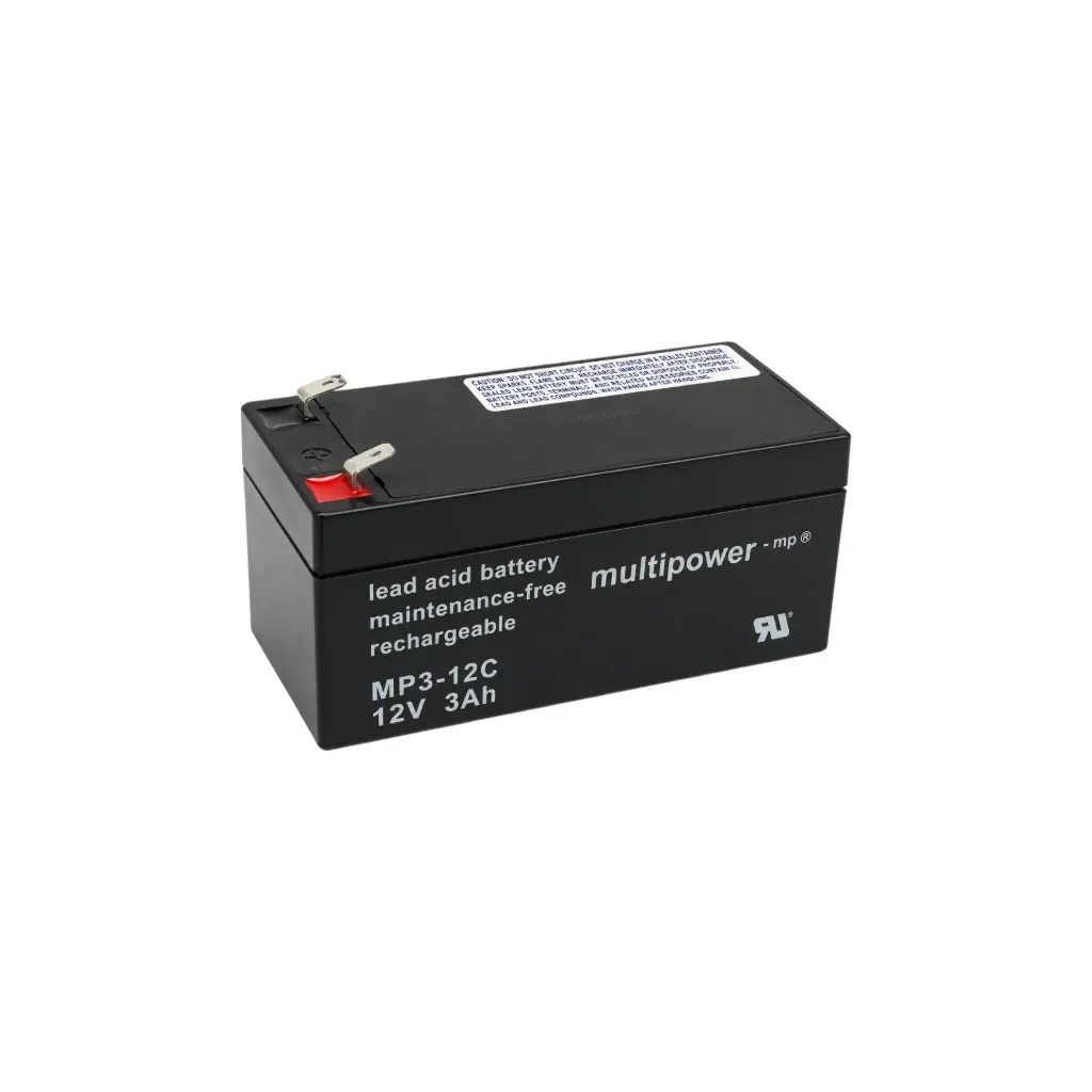 Multipower AGM Bleiakku, 12V, 3Ah, 6,3mm, MP3-12C, zyklenfest