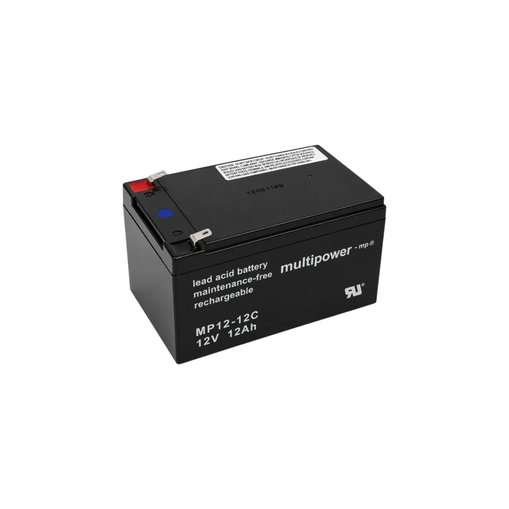 Multipower AGM Bleiakku, 12V, 12Ah, 6,3mm, MP12-12C, zyklenfest