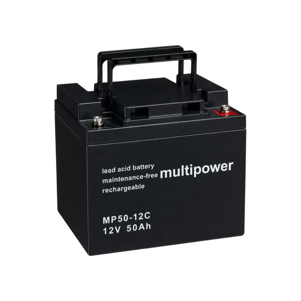 Multipower AGM Bleiakku, 12V, 50Ah, M6, MP50-12C, zyklenfest