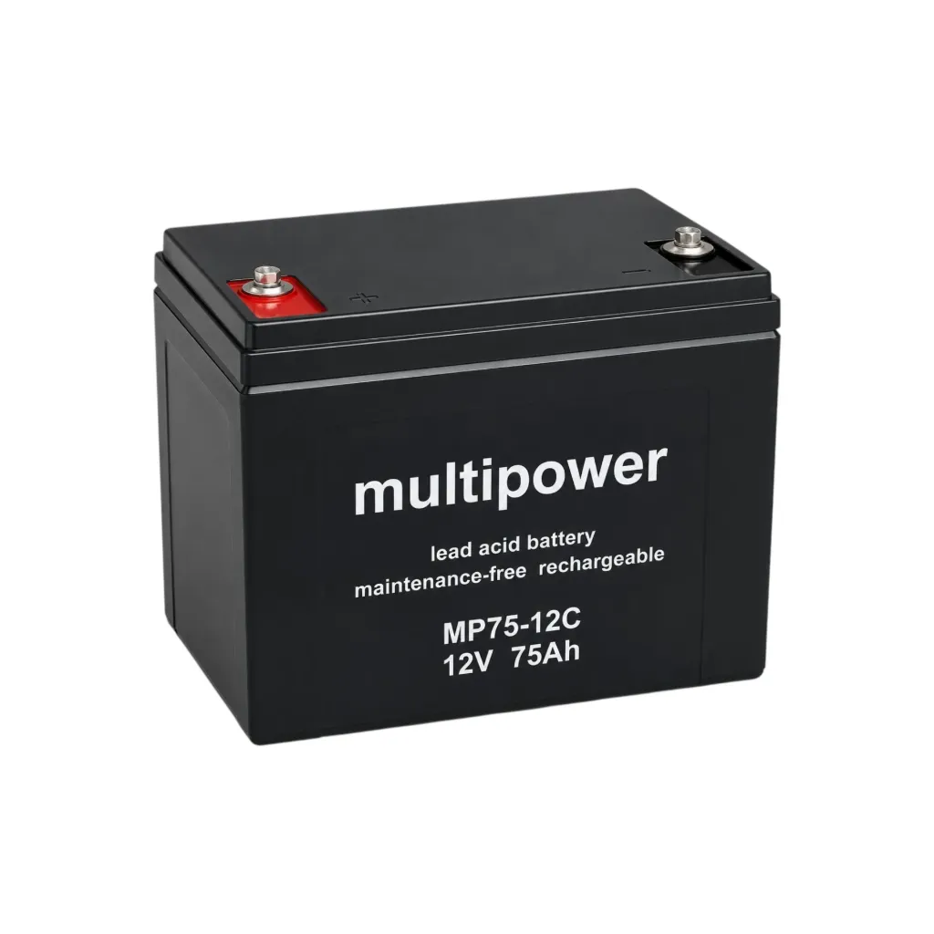 Multipower AGM Bleiakku, 12V, 75Ah, M6, MP75-12C, zyklenfest