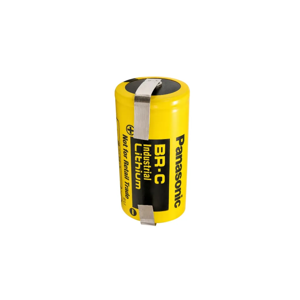 Panasonic Baby C, Lithium, 3V, 5000mAh, BR-C, BRC, BR-CSPLE ULF mit Lötfahnen