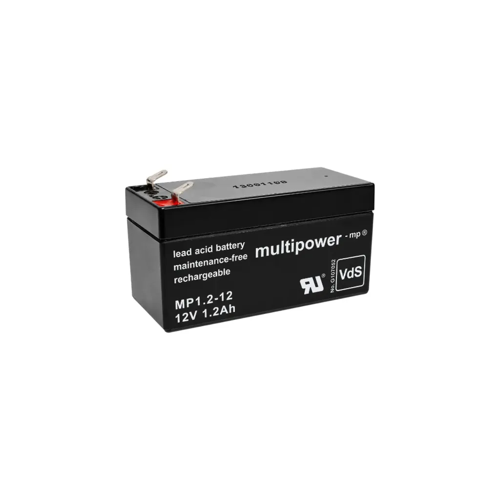 Multipower AGM Bleiakku, 12V, 1,2Ah, 4,8mm, VdS, MP1.2-12