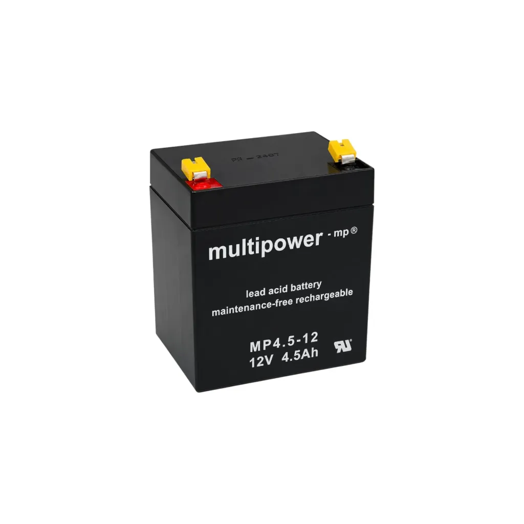 Multipower AGM Bleiakku, 12V, 4,5Ah, 4,8mm, MP4.5-12
