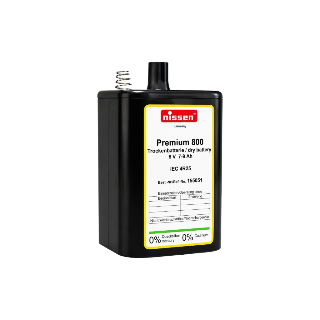 Nissen Blockbatterie 4R25, 6V, 7Ah, Premium 800, 155051