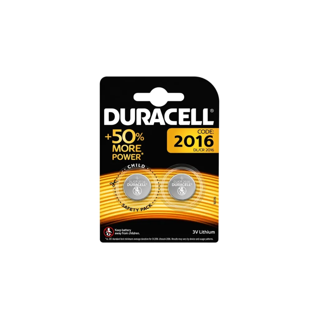 [5196] Duracell CR2016, Lithium, 3V, DL2016 2er Blister