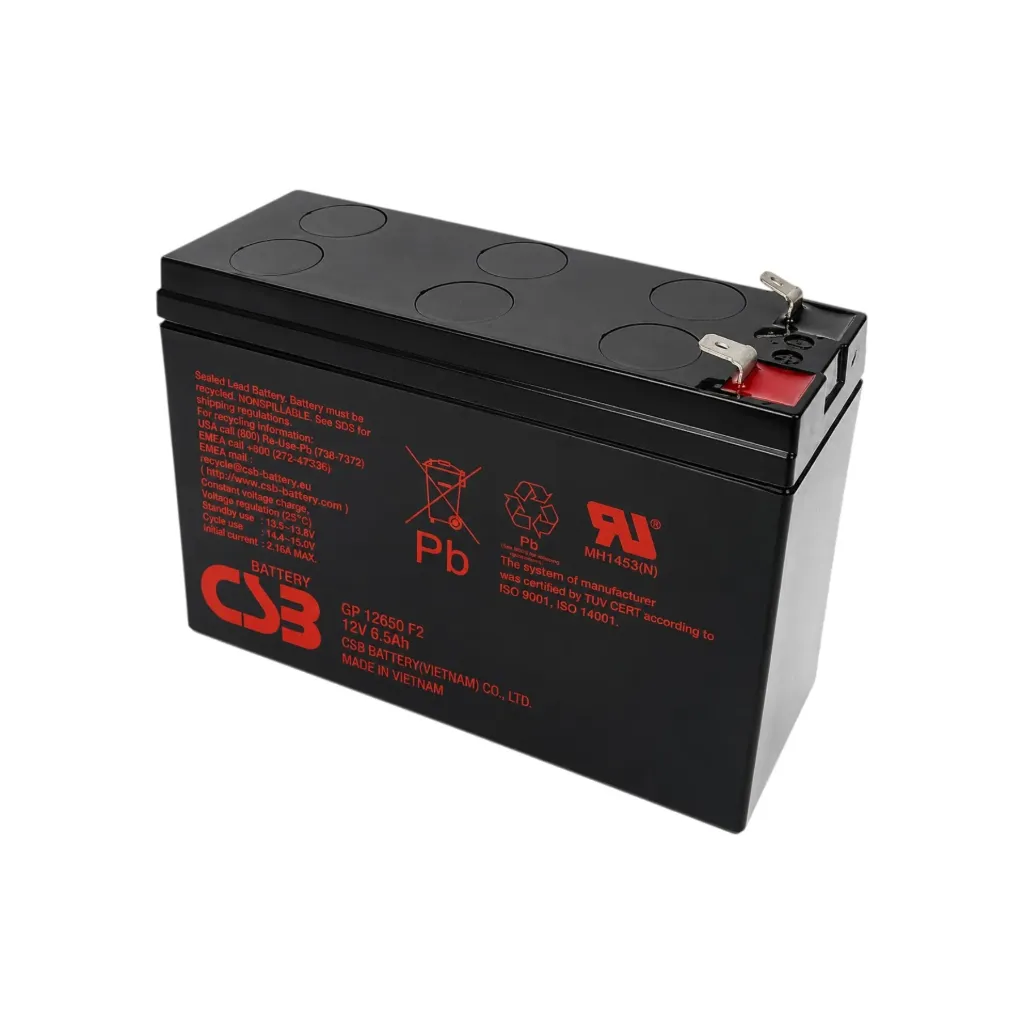 CSB AGM Bleiakku, 12V, 4,5Ah, 144W, -4,8mm & +6,3mm, HR1224WF2F1