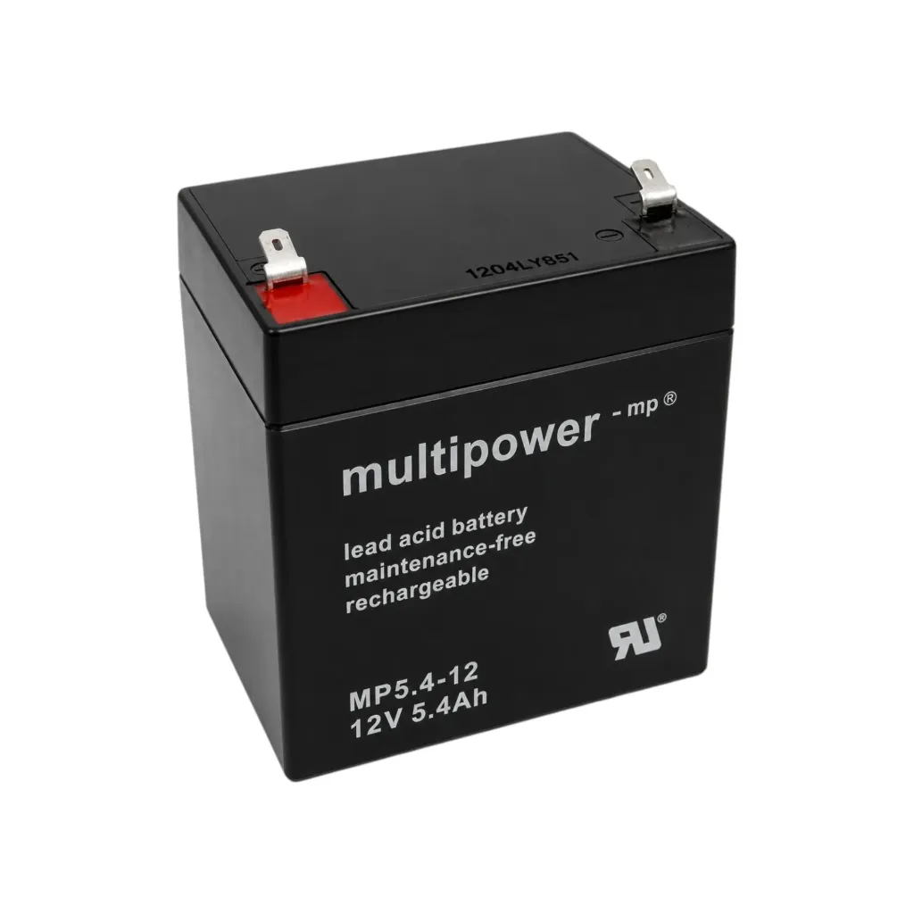 Mulitpower AGM Bleiakku, 12V, 5,4Ah, 4,8mm, MP5.4-12