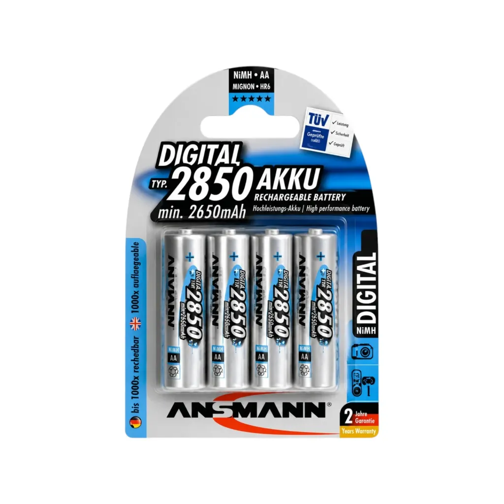 [5273] Ansmann Mignon AA, Ni-MH Akku, 2800mAh, Digital 4er Blister