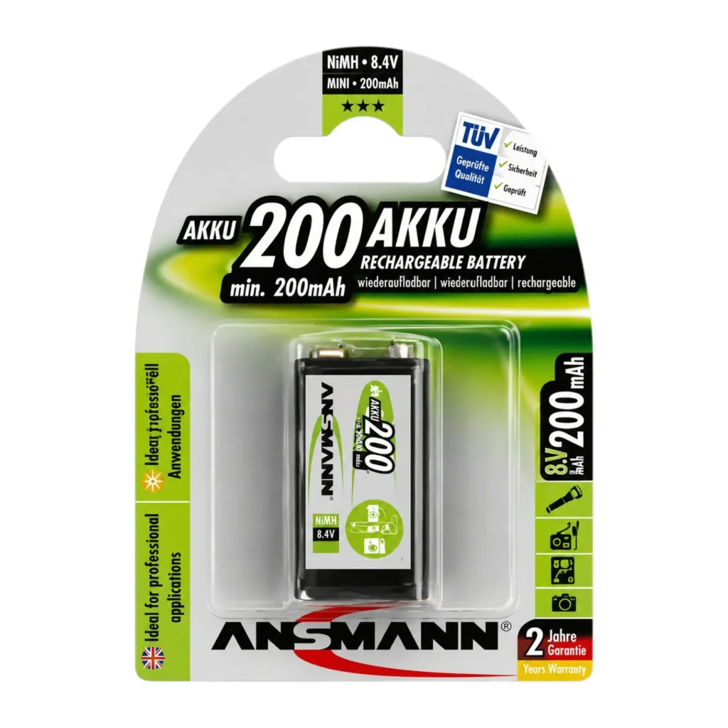 Ansmann 9V E-Block, Ni-MH Akku, 200mAh, 5035342