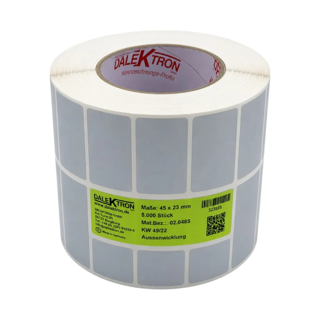 [5295] Etikett 45x23mm Polyesterfolie -5000 Stk.