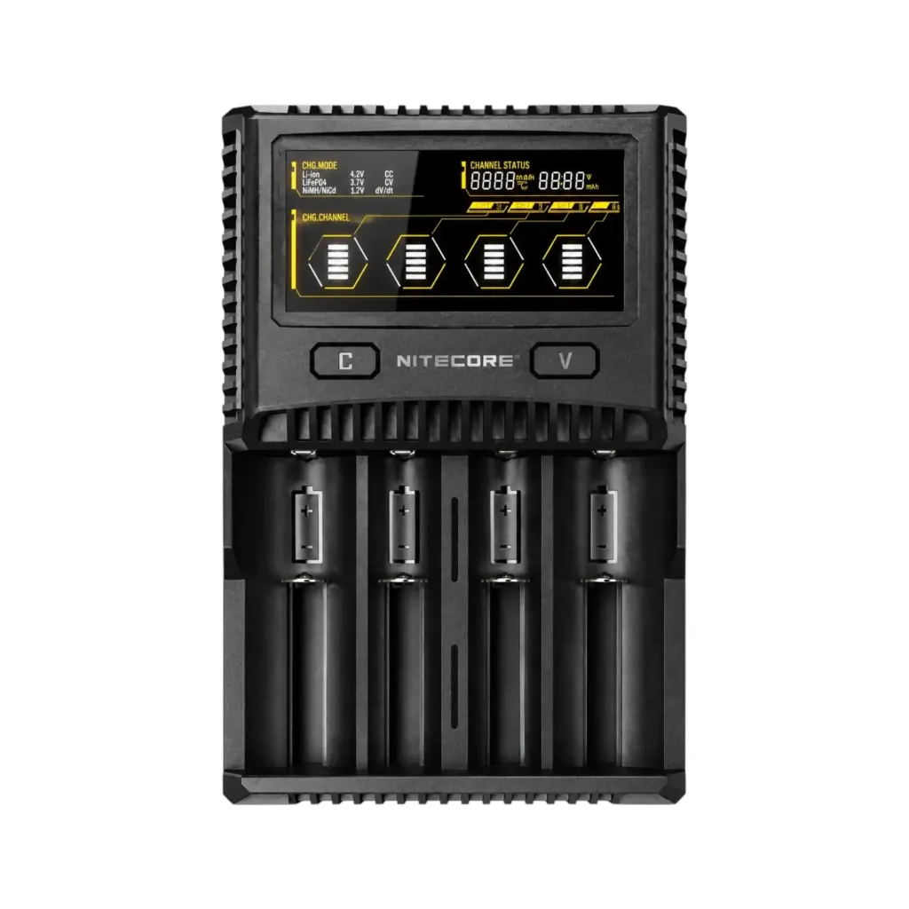 [5297] Nitecore Ladegerät, 4-Schacht Schnelllader, Farbdisplay, SC4
