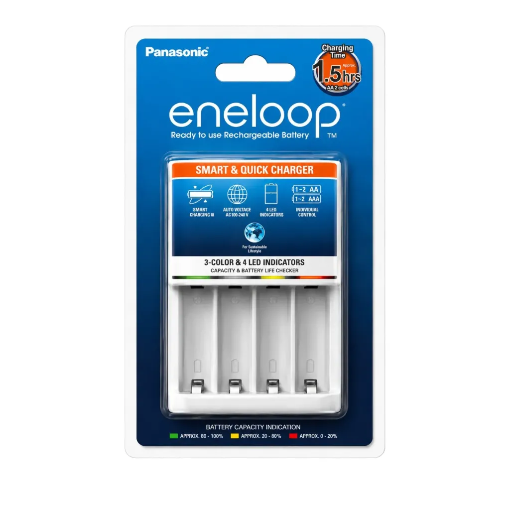 [5322] Eneloop / Panasonic Ladegerät, Prozessor, AAA, AA, unbestückt, BQ-CC55