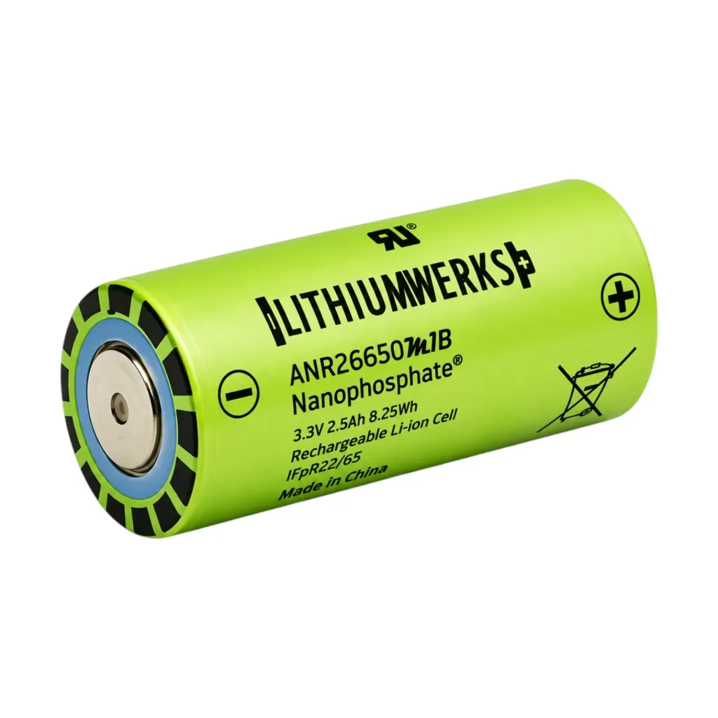 ANR26650M1B 3,3V 2500mAh 8,25Wh LiFePo4 70A Lithiumwerks A123