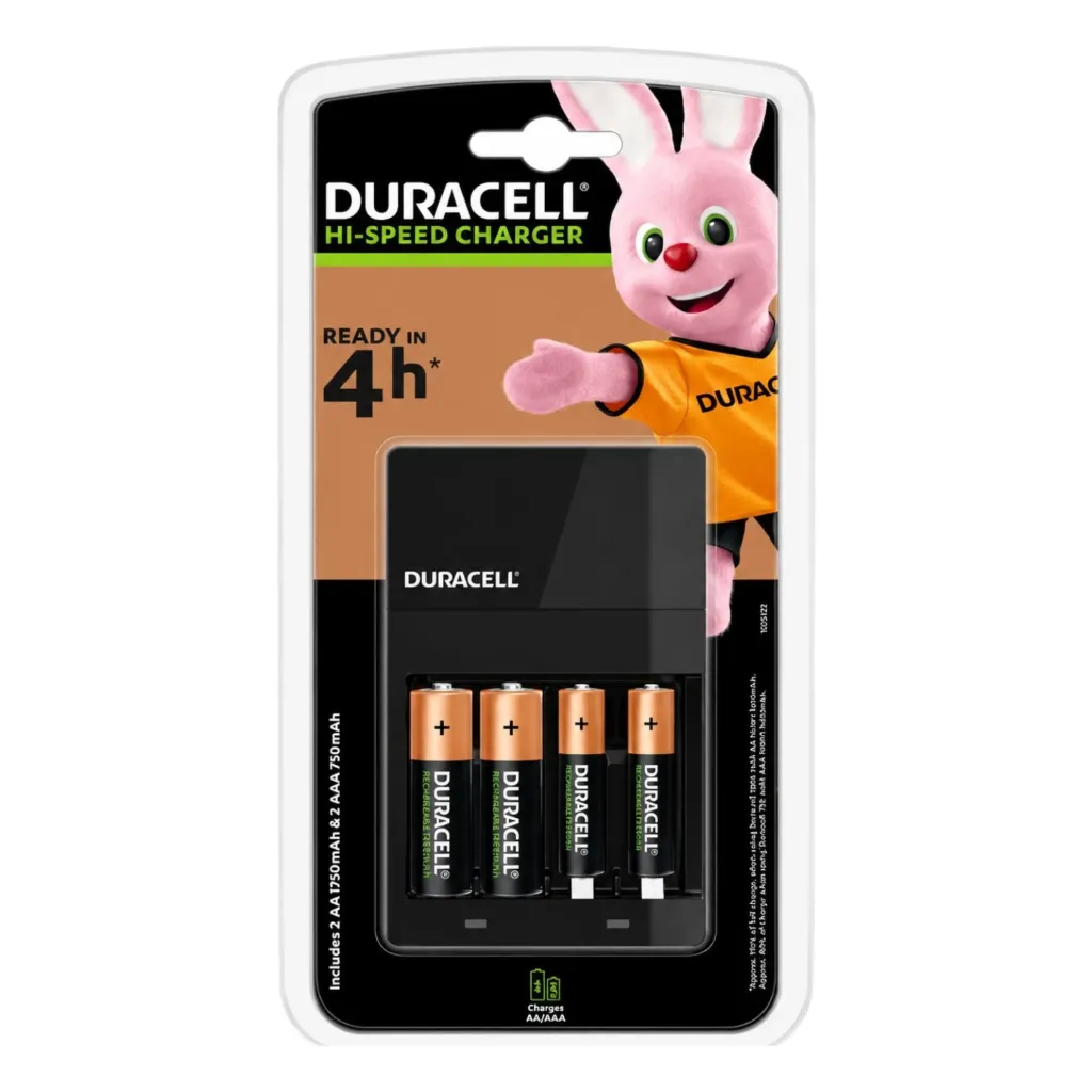 [5395] DURACELL CEF14 incl. 2xAA 1300mAh + 2xAAA 750mAh