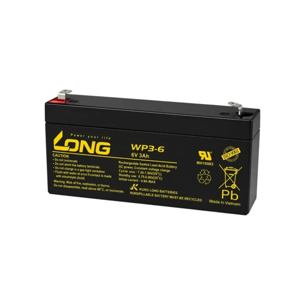 Kung Long WP3-6 6,0V 3,0Ah Bleibakku