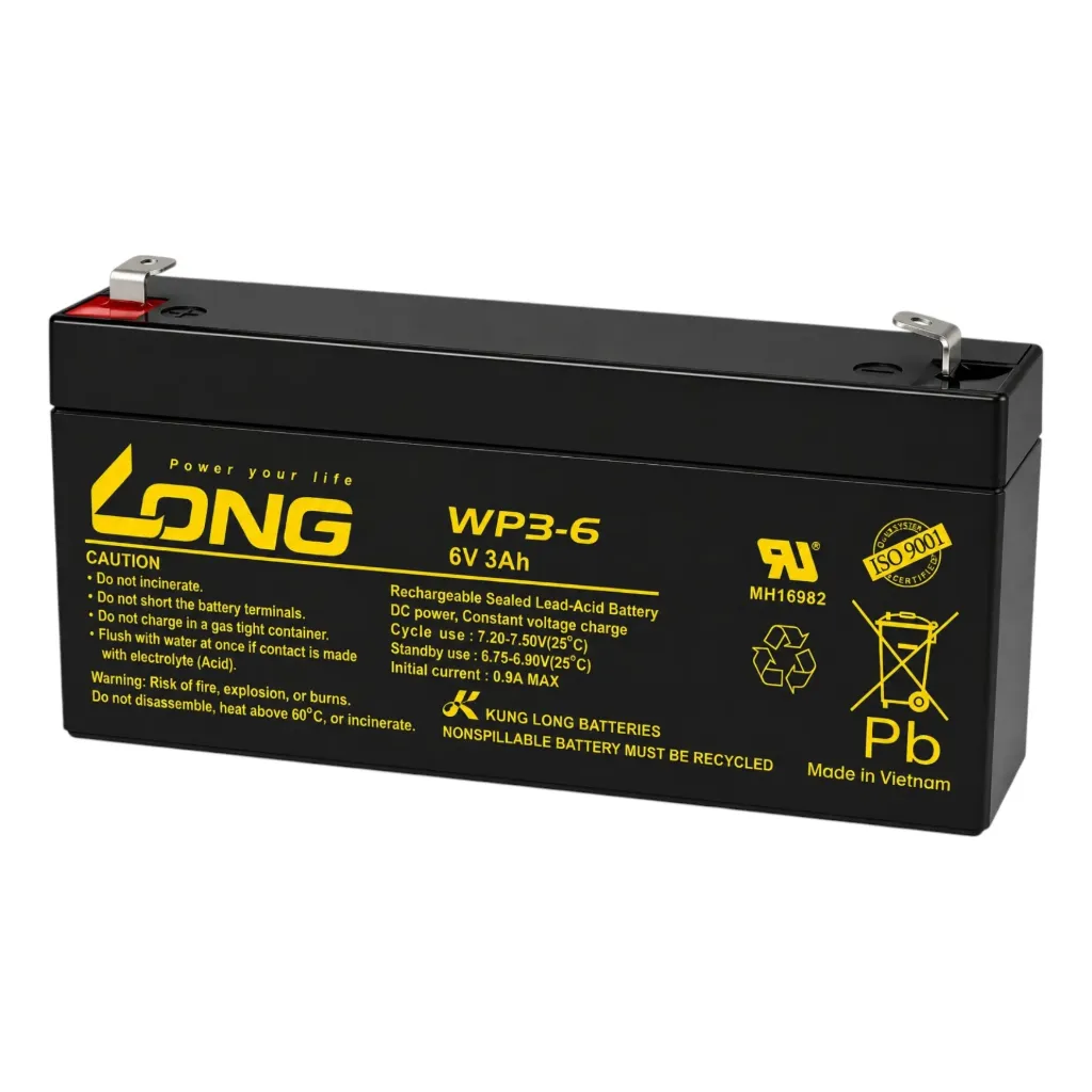 Kung Long WP3-6 6,0V 3,0Ah Bleibakku